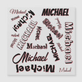 Your name pattern monogram rose colour shadow (Front)