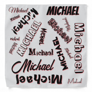 Your name pattern monogram rose colour shadow bandana