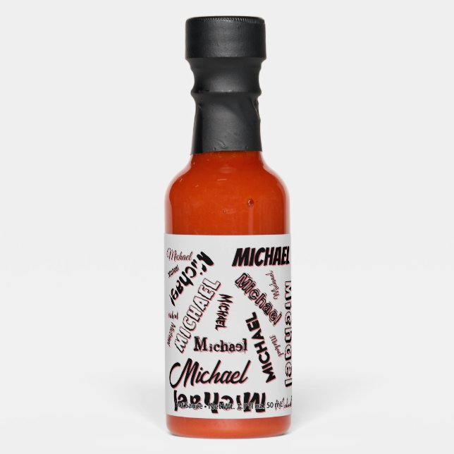 Your name pattern monogram rose colour shadow hot sauces (Front)