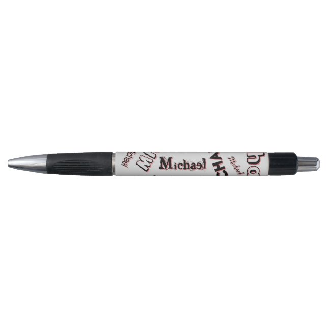 Your name pattern monogram rose colour shadow pen (Front)