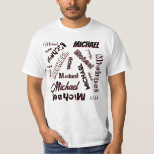 Your name pattern monogram rose colour shadow T-Shirt