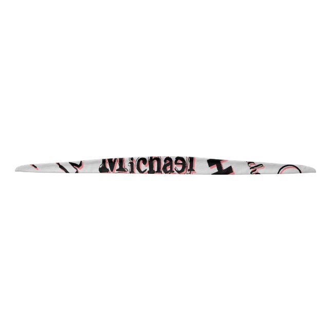 Your name pattern monogram rose colour shadow tie headband (Front)