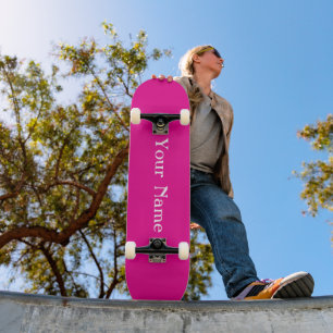 Your Name Personalize Hot Pink Skateboard