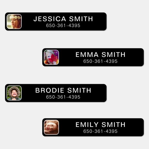 Your Name Photo  Phone Sticker Labels Template