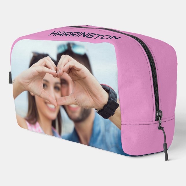 YOUR Name & Photos custom Dopp Kit (Right Corner)