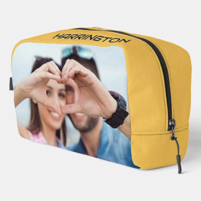 YOUR Name & Photos custom Dopp Kit (Right Corner)