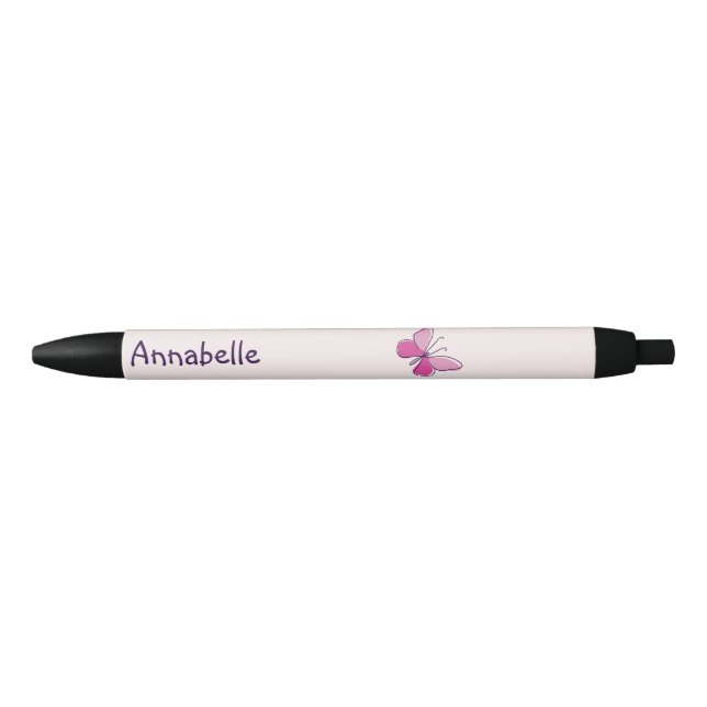 Your Name Pink Butterfly Pen (Front)