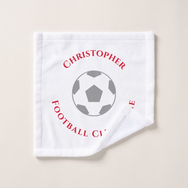 Your Name Plus Football Club Name Wash Cloth (Wash Cloth)