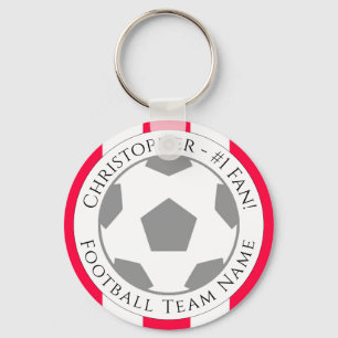 Your Name plus Football Team Name Keychain