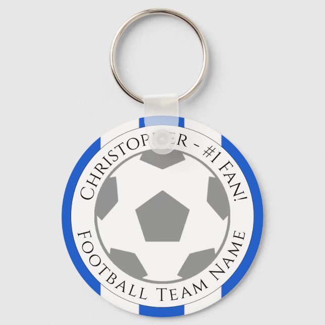 Your Name plus Football Team Name Keychain (Front)