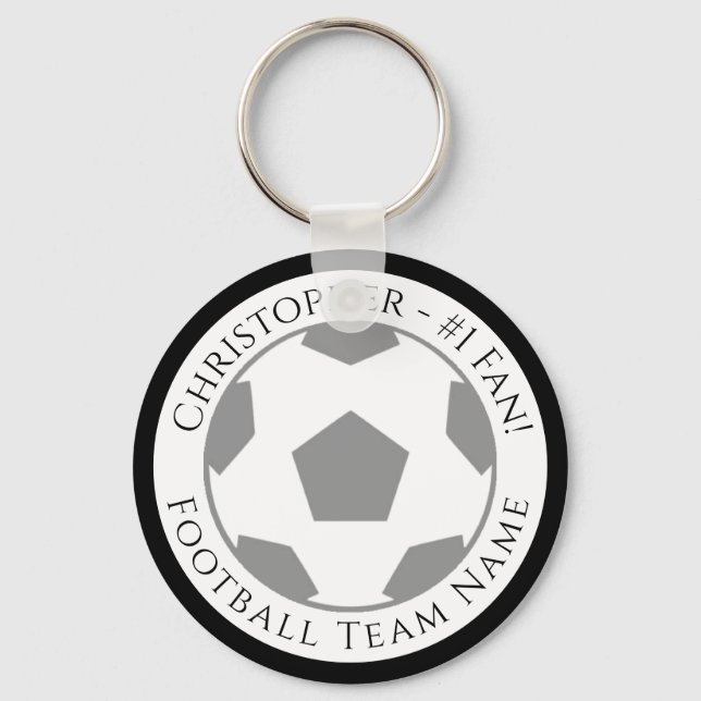 Your Name plus Football Team Name Keychain (Front)