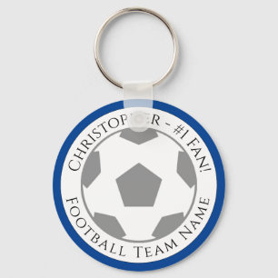 Your Name plus Football Team Name Keychain