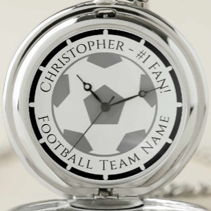 Your Name plus Football Team Name Pocket Watch