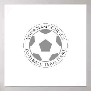 Your Name plus Football Team Name Poster