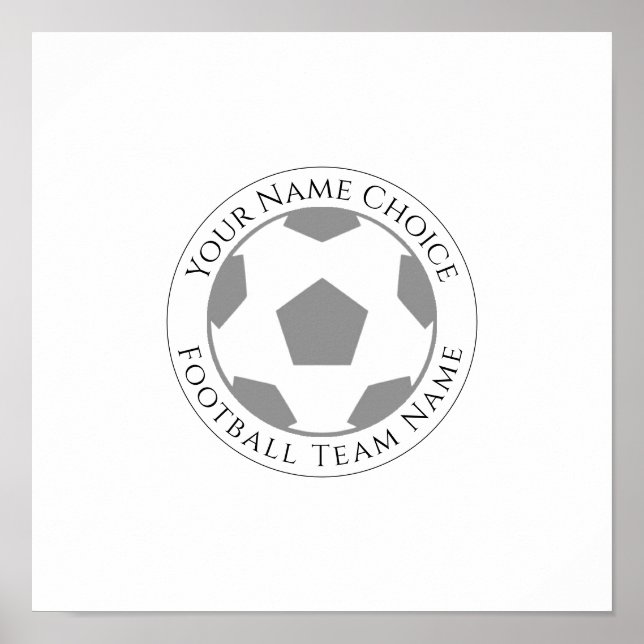 Your Name plus Football Team Name Poster (Front)