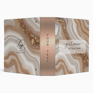 Your name & Profession neutral beige 3 Ring Binder