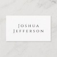 Your Name Professional Creative Plain Black White