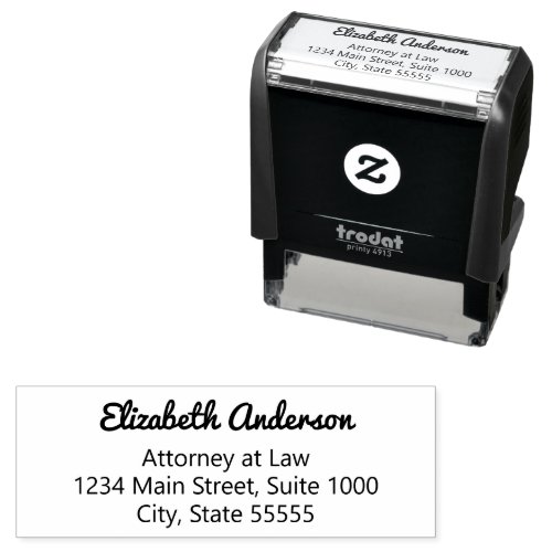 Your Name  Professional Job Title Return Address Self_inking Stamp