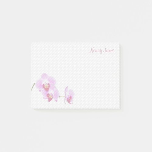 Your Name _ Purple Orchid Floral Photography Post_it Notes