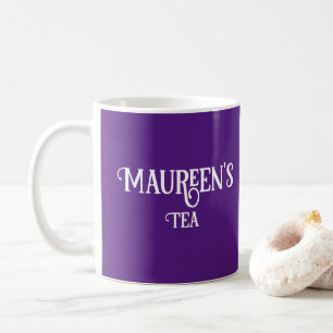 Your Name Purple Tea or Coffee Mug
