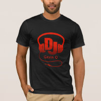 Your name red DJ headphones T-Shirt