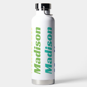 Your Name Repeating in Colors Water Bottle