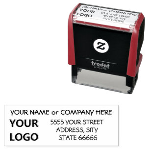 Your Name Return Address Stamp with Logo or Photo
