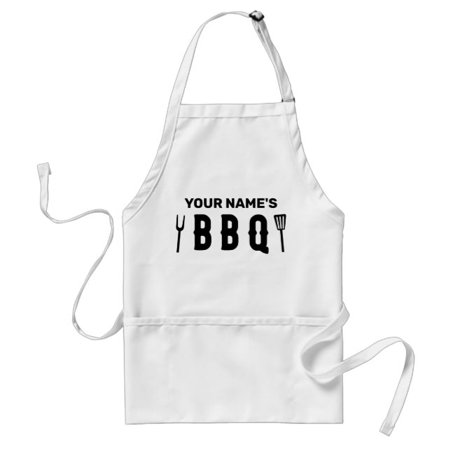 Your Name’s Bbq Adult Apron (Front)