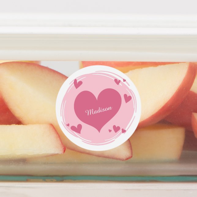 Your Name(s) in a Heart Labels (Affixed)
