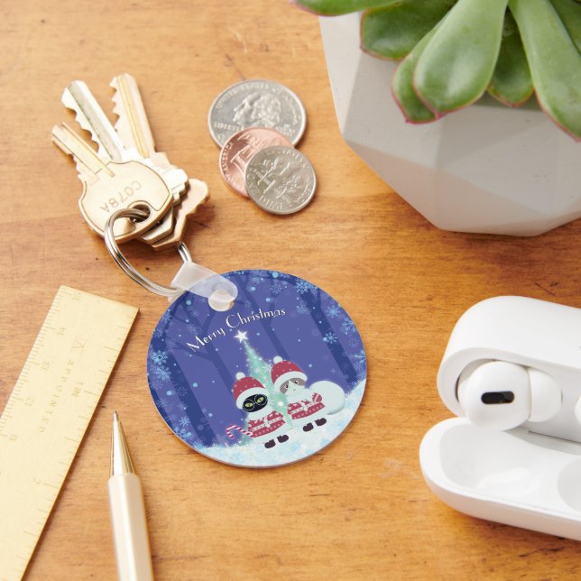 [Your name]'s Poiluna Christmas Metal Circle Keychain (Desk)