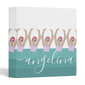 Your Name Script Artistic Swimmers | Synchro Swim 3 Ring Binder