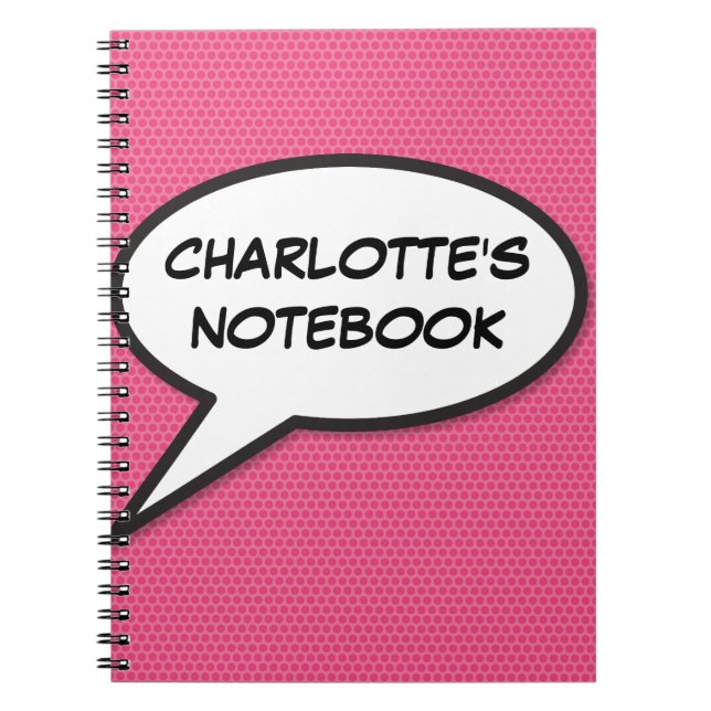 Your Name Speech Bubble Fun Retro Comic Book (Front)