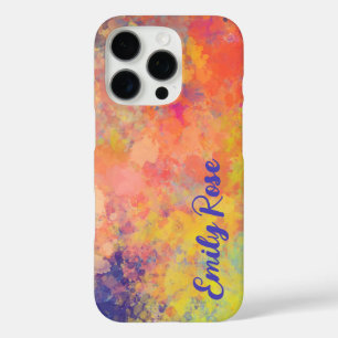 Your Name Spring Tulip Watercolor Abstract iPhone 16 Pro Case
