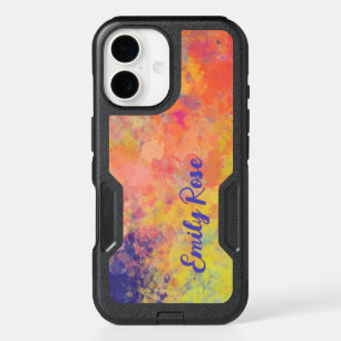 Your Name Spring Tulip Watercolor Abstract iPhone 16 Case