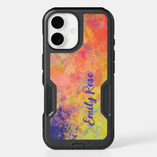 Your Name Spring Tulip Watercolor Abstract iPhone 16 Case