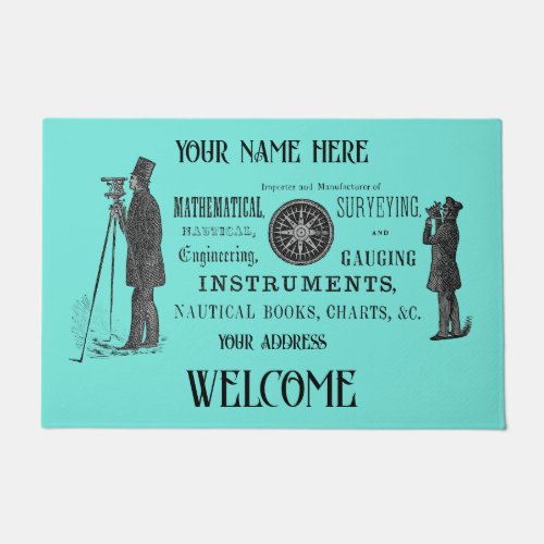 YOUR NAME SURVEY LAND SURVEYOR 1856 Boston Ad  Doormat