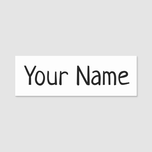 your name tag (Front)