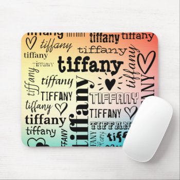 Your Name Text Pattern Personalized Mouse Pad by mcgags at Zazzle
