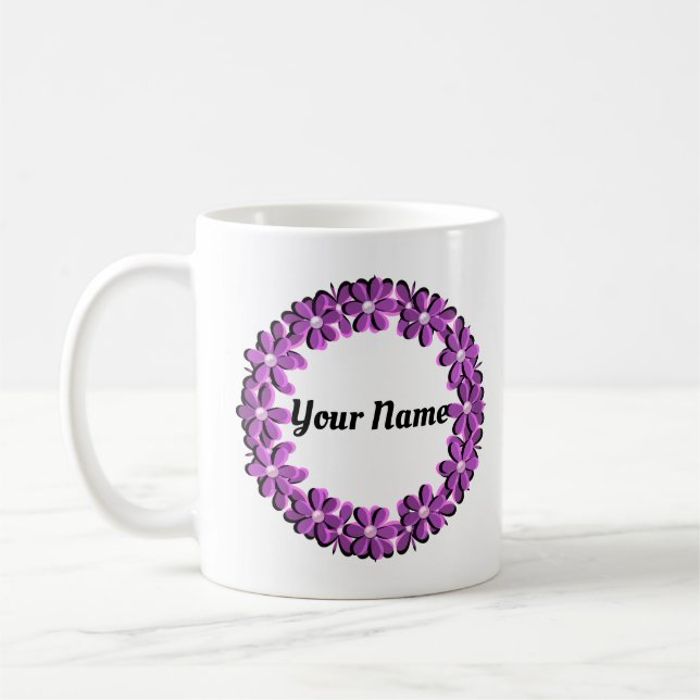 Your name, text, personalized coffee mug (Left)