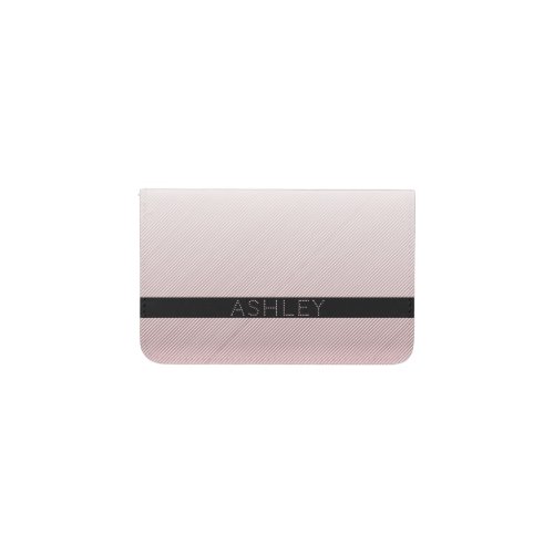 Your Name  Thin Rose Ombre  White Stripes Card Holder