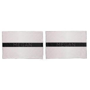 Your Name   Thin White & Sublte Rose Ombre Stripes Pillow Case