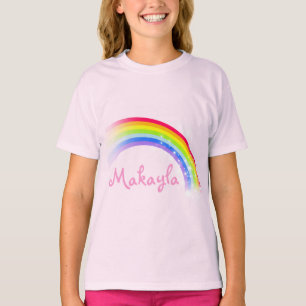 "Your name" (up to 7 letters) rainbow pink top