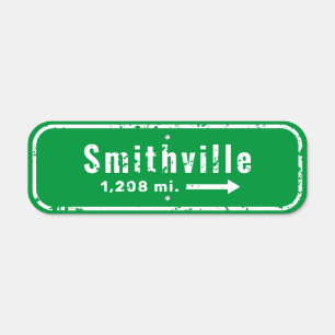 Your Name "Ville" Miles To / Directional Sign Post