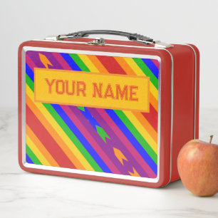 Your Name Vintage Inspired Graphic Art Metal Lunch Box