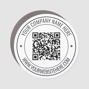 Your Name Website and QR Code Car Magnet Template