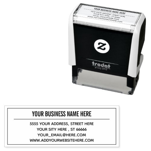 Your Name Website Info Address Business Stamp