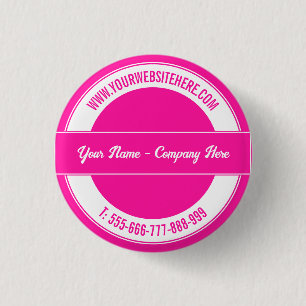 Your Name Website Phone Colors Button Promotional