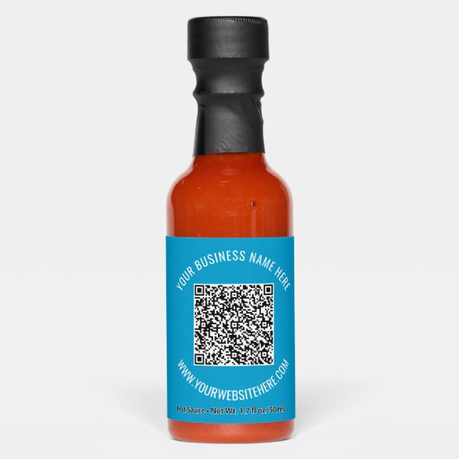 Your Name Website QR Code Hot Sauces Example (Front)