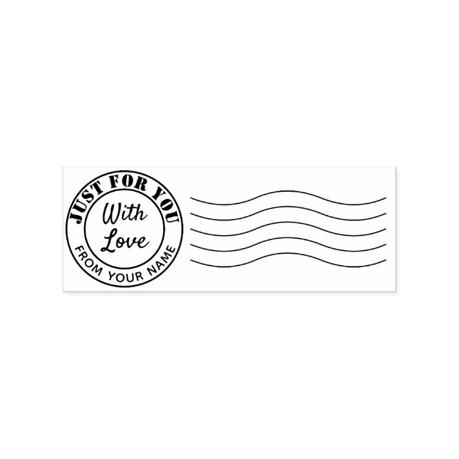 Your Name With Love Postmark Stamp Personalized (Imprint)