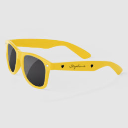 Your name with two Heart Shapes Sunglasses